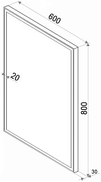 Бриклаер Зеркало Лофт 60 бесконтактный сенсор – фотография-6